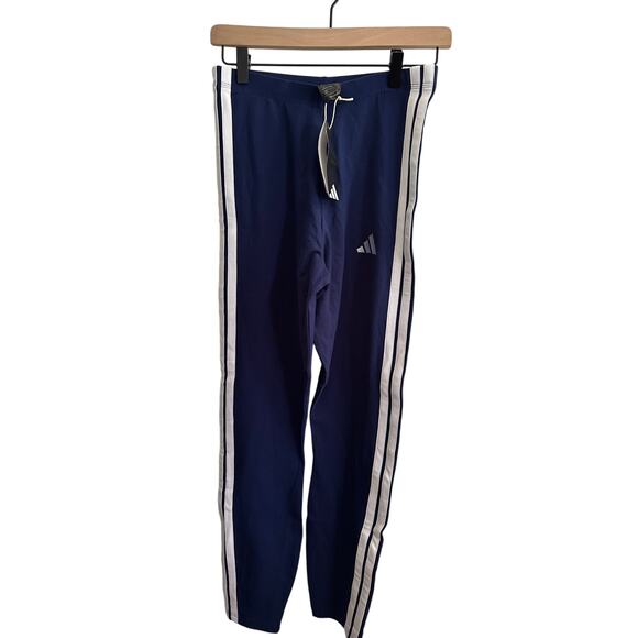 Adidas Men’s Medium Navy Track Pants – Slim Fit 3-Stripes NWT - Picture 1 of 7